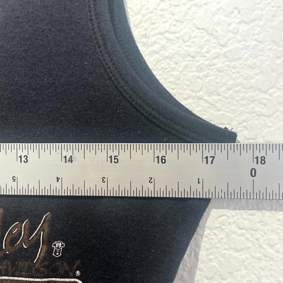 Vintage 1992 Harley Davidson Womens Tank Top Large Button Front Stratman Sturgis - Picture 12 of 13